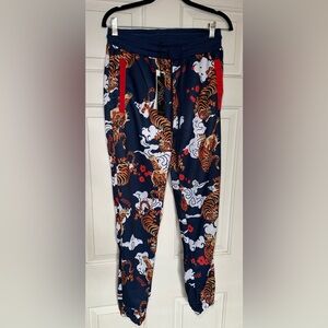 Reason Chinese Animal‎ Print Tiger Jogger Sweatpants Size M Pockets Men NWT.